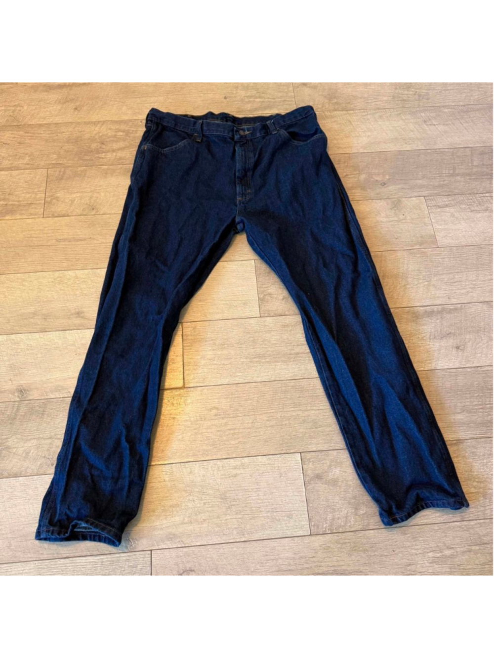 Men's Rustler Denim Blue Straight Jeans Size 40x32
